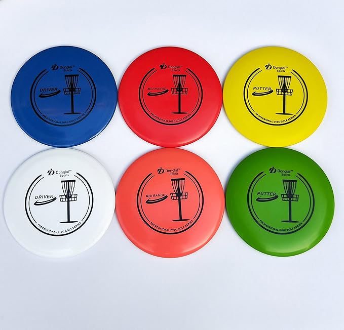 Disc Golf Starter Set with 2pcs Driver, 2pcs Mid-Range, 2pcs Putter, 1pc mini Marker and Towel, Without Bag