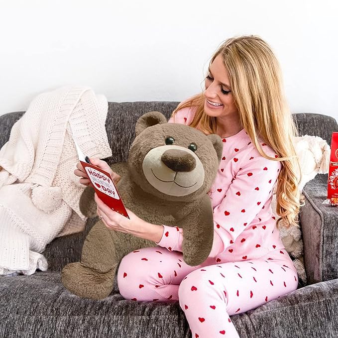 3.5 LB Weighted Stuffed Animals Bear, 24 Inch Weighted Plush Animals Throw Pillow, Cute Kawaii Plush Toys Gifts for Kids Adults Teens Birthday Christmas