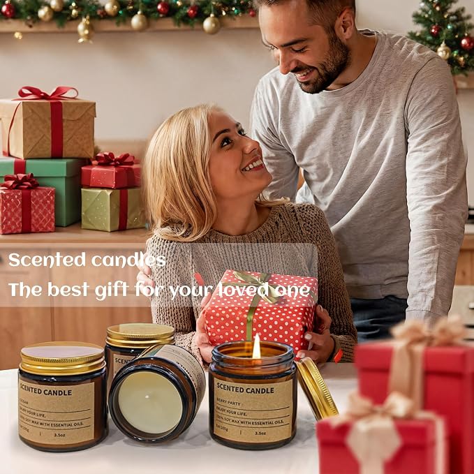 8 Pack Scented Candles Gift Set,Candle Gift for Women, Candle for Home Scented，Perfect Candles Gifts Set for Women, Mum Gifts, Birthdays, Weddings, Christmas, Yoga, Bath