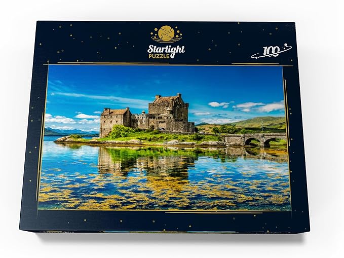 MyPuzzle Eilean Donan Castle On A Warm Summer Day - Dornie, Scotland - Premium 100 Piece Jigsaw Puzzle for Adults