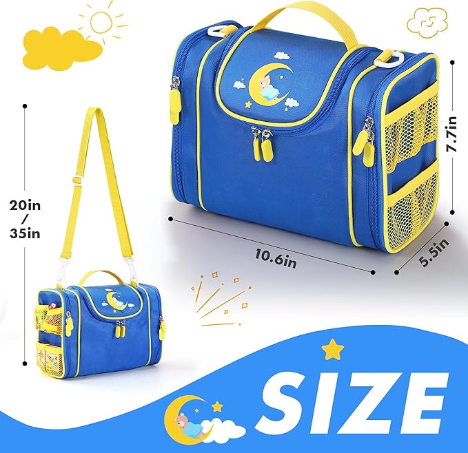 Carrying Case Compatible with Little Tikes Story Dream Machine Books Starter Set and Character, Portable Storage Carrier Bag for Travel and Home Storage (Blue)
