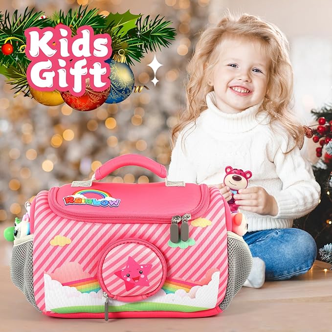 Carrying Case Compatible with Little Tikes for Story Dream Machine Books Starter Set, Portable Storage Bag with Handle and Shoulder Strap for Storytime, Storybook, Character Accessories (Pink)