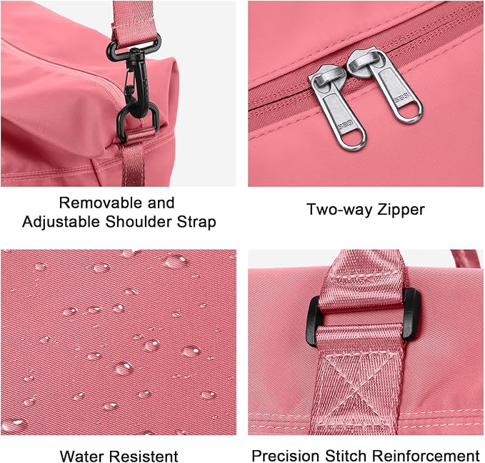 Travel Duffel Bag, Carry On Overnight Weekender Bags for Women | Travel Bag with Wet Pocket & Trolley Sleeve, For Spirit Airlines 18x14x8 Personal Item Bag