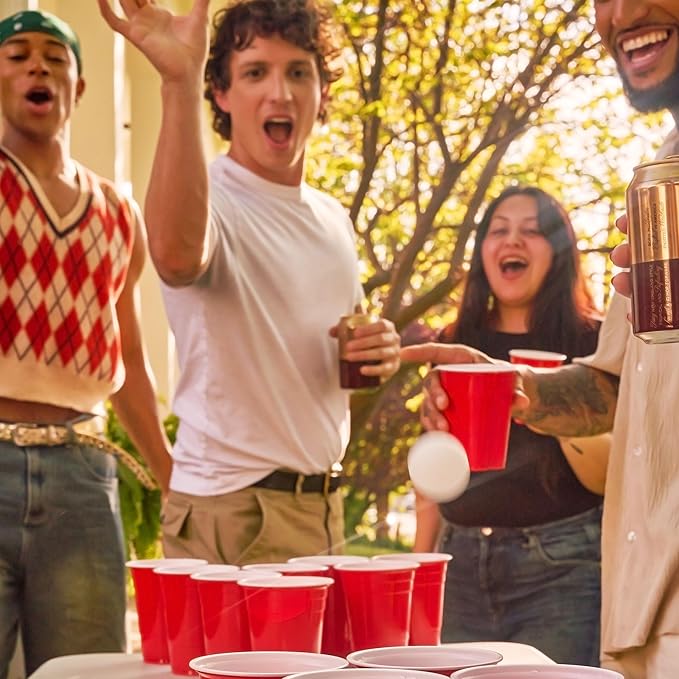 Buzzed Drinking Pong Bundle Kit – Bachelor Party Essentials for Drinking Games, Summer Party Activity for Adults, Outdoor & Poolside Fun, Includes Dice, Pong Balls, Cups & Cards for 10+ Ways to Play