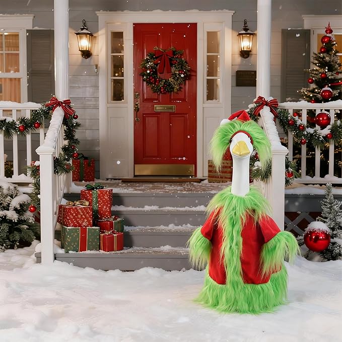 Christmas Goose Outfit for 23" Lawn Goose
