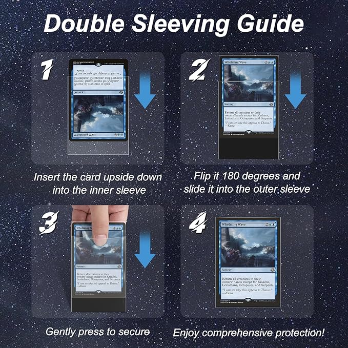 1200 Pack Card Sleeves, Perfect Fit Inner Sleeves Ideal for Double-Sleeving, Trading Card Sleeve Compatible with MTG, TCG, Gaming Cards