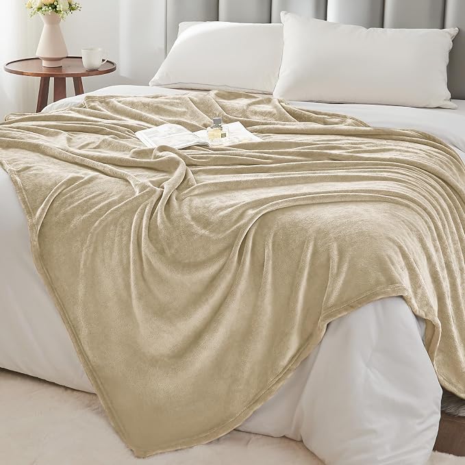 BEDELITE Fleece Blanket Soft Plush Throw for Couch Linen 50"x70" | Ultra Soft Fleece, Plush Microfiber, Lightweight Warmth, All Season Comfort, Fade Resistant, Machine Washable, Couch Sofa Bed