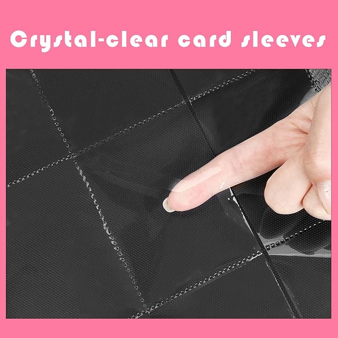 Premium 1000+ Pockets Trading Card Binder, 16-Pocket Ringless Side-Loading Album for TCG, MTG, Lorcana, Sports & Standard-Size Cards