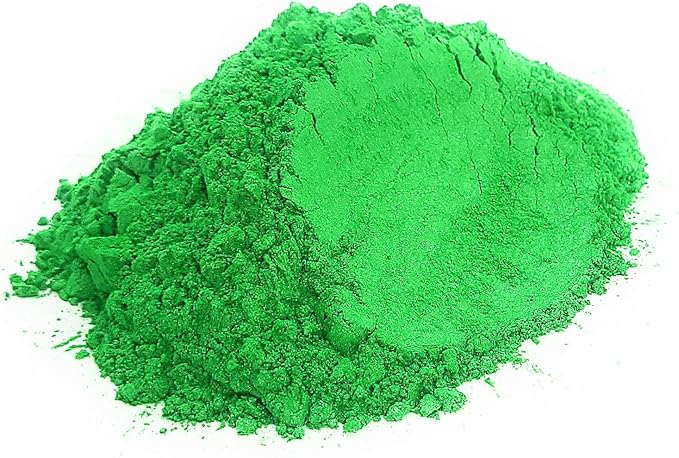 500 Grams (1.1 lbs) Best Bulk Price - Pearl Mica Powder Pigment Dye for Arts & Crafts Painting Making Bath Bomb Soap Candle Slime Jewelry Resin Woodworking (Green AG13)
