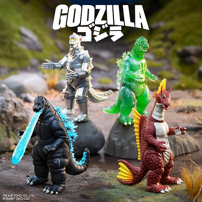 Super7 Toho Godzilla '84 (Heat Ray) Reaction Figure - 3.75" Toho Godzilla Action Figure Classic Monster Movie Collectibles and Retro Toys