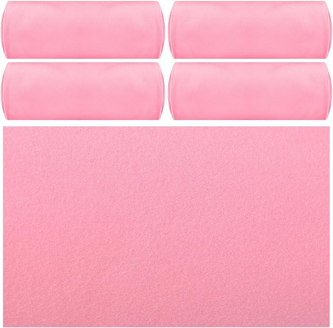 Breling 4 Pack 72" x 24" Hot Yoga Towel Non Slip Microfiber Mat Towel Sweat Absorbent Soft Pilates Mat Essentials for Hot Yoga Pilates Exercise (Pink)