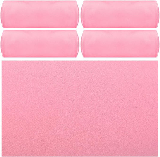 Breling 4 Pack 72" x 24" Hot Yoga Towel Non Slip Microfiber Mat Towel Sweat Absorbent Soft Pilates Mat Essentials for Hot Yoga Pilates Exercise (Pink)
