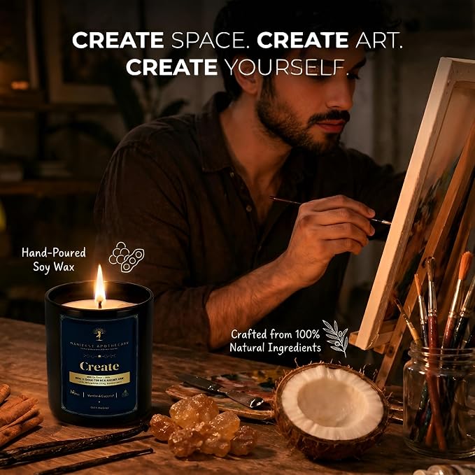 Healing Remedies & Ritual Supplies - Manifestation Candles - for Inspiration and Imagination - Blue (Create)