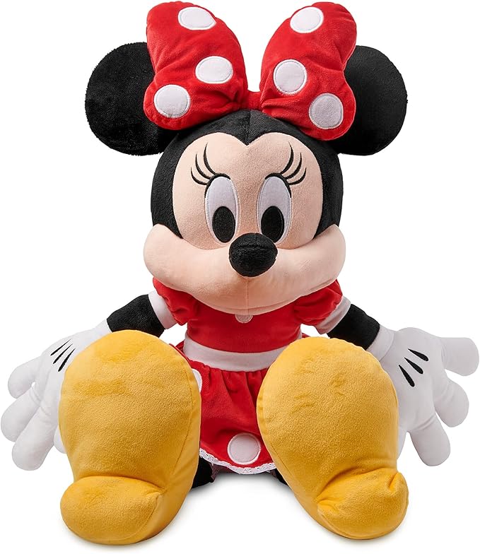 DISNEY STORE Official Minnie Mouse Plush - Red Dress – Large 21 1/4 Inches Disney Stuffed Animals, Soft & Cuddly Toy, Plushies for Kids & Fans, Suitable for All Ages
