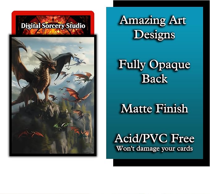 Unstoppable Relentless Dragon Game Card Sleeves 102 Pack – Compatible with MTG and Other TCGs Ur-Dragon Commander Decks - Premium Standard Card Sleeves for Magic The Gathering