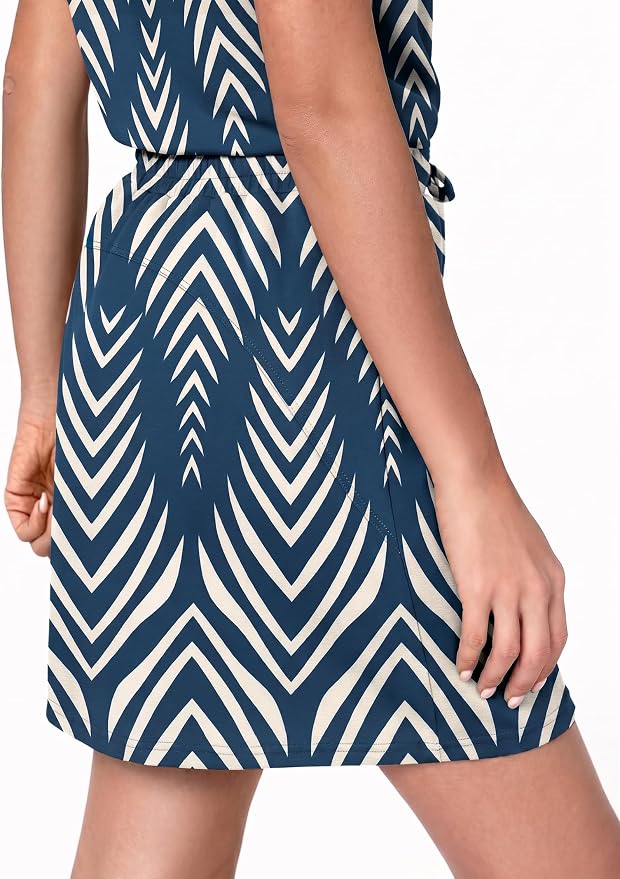 Casly Lamiit Womens Two Piece Skirt Sets Casual Cap Sleeve Lapel V Neck Tops Summer Travel Outfits Short Tennis Skort Set