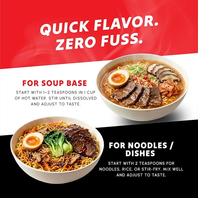 East and Else Korean Spicy Beef Instant Ramen Seasoning Powder, 7 oz, Rich & Savory Broth Soup Base in Resealable Pouch, Instant Noodle Flavor Packet Alternative, Product of Korea