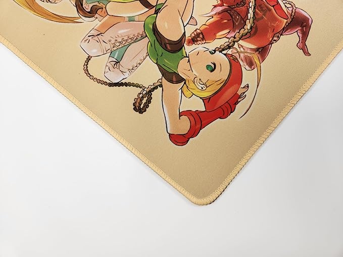 Street Fight V Girls Playmat, Multi-Functional playmat Serves as Surface for Gaming Comfort and as a Protective Layer for Your Cards, Game Pieces and Table, Made from neoprenepolyester Fabric
