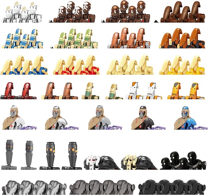 85-Piece Pack Battle Soldiers, Unique Army Action Figures and Robot Soldiers with Weapons & Accessories, Army Building Block Troops, Elite Commanders & Fighters, Compatible Toy Set for Kids Boys Girls