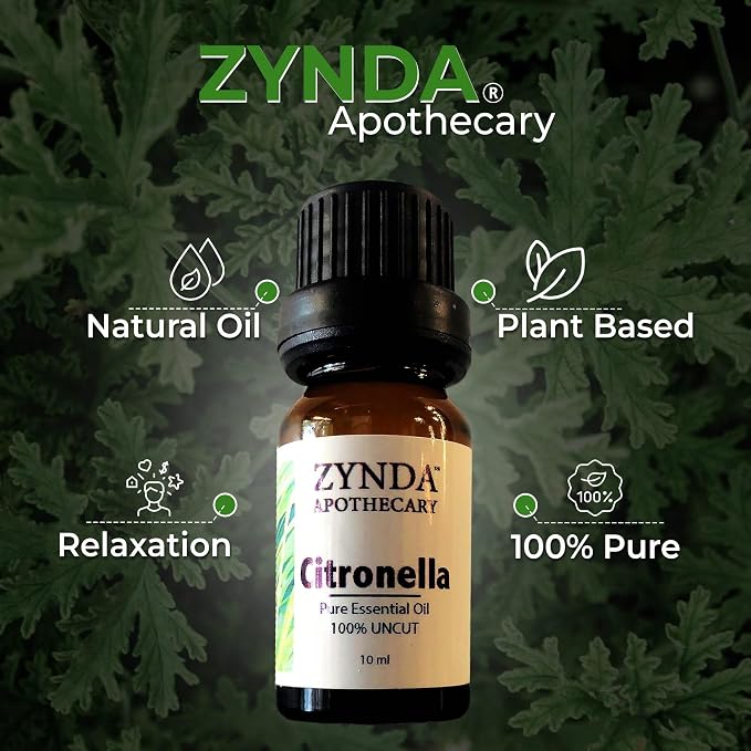 Citronella Essential Oil Pure and Natural, 100% Uncut Pure Essential Oil - 10ml