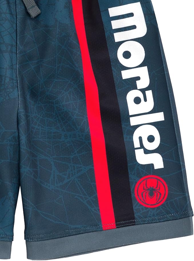 Marvel Spider-Man Miles Morales Hulk Mesh Jersey Tank Top Shirt and Basketball Shorts Toddler to Big Kid Sizes (2T - 18-20)