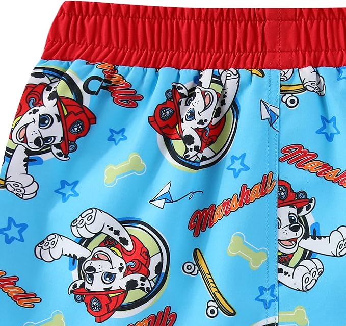 Paw Patrol Marshall Chase Rubble Boys UPF 50+ Swim Trunks Shorts Bathing Suit for Toddler and Big Kids