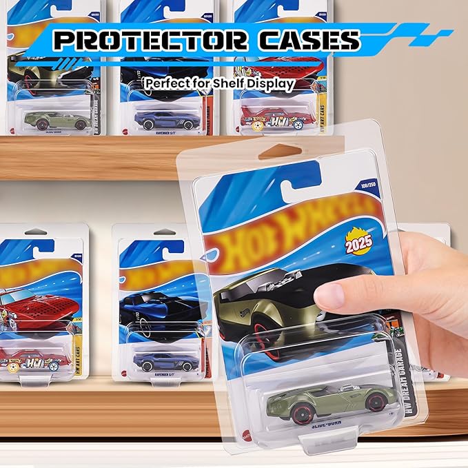 30 Pack Clear Protector Cases for Hot Wheels Storage, Clamshell Plastic Cases for 1:64 Scale Models Hot Wheels Display, 0.6mm Thick PET Vehicle Blister Pack Cover Cases