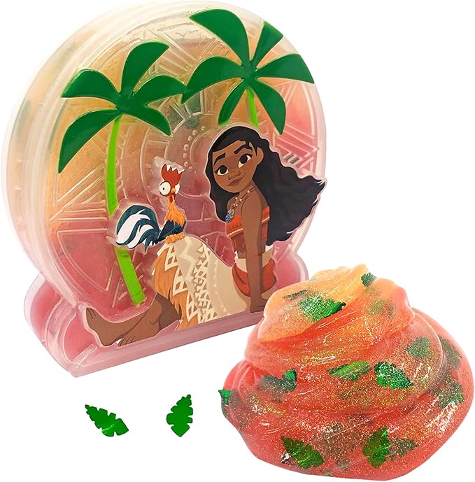 CRA-Z-Slimy Disney Slime Toy - Glossy, Stretchy Slime in Collectible Container with Glitter Slime and Confetti Mix-Ins - Moana