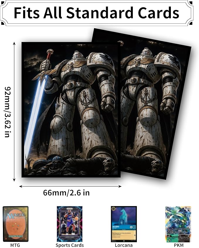 MTG Card Sleeves, Ultra Clear Front & Matte Finish Back, 100 Count Standard Size Matte Art Sleeve for Magic The Gathering (Doomsday Mecha)