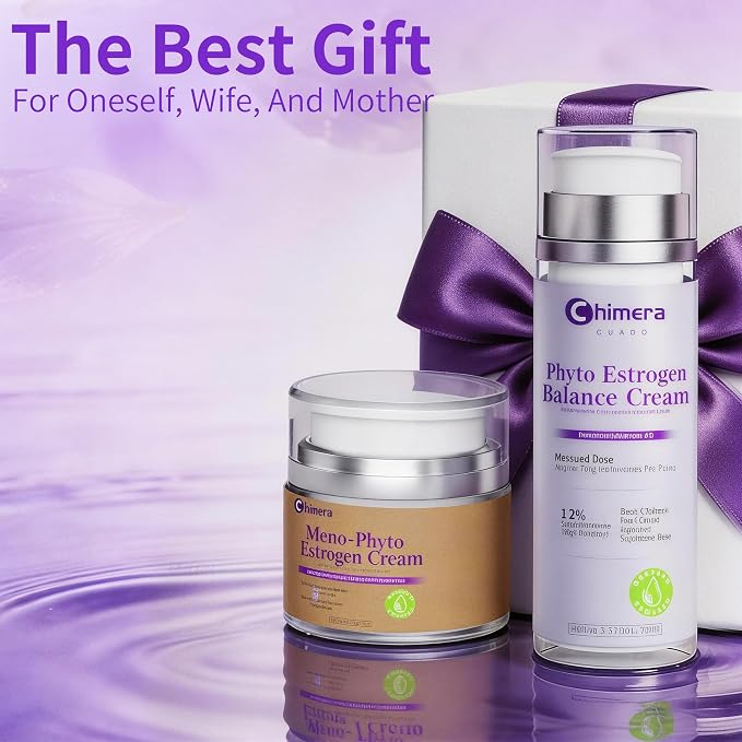 Menopausal Estrogen Support Package, 2-in-1 Phytoestrogen Cream+personal Care, Hormone Balance, Relieving Hot Flashes, Night Sweats & Regeneration of Mature Skin - Vegan Formula - 3-month Supply