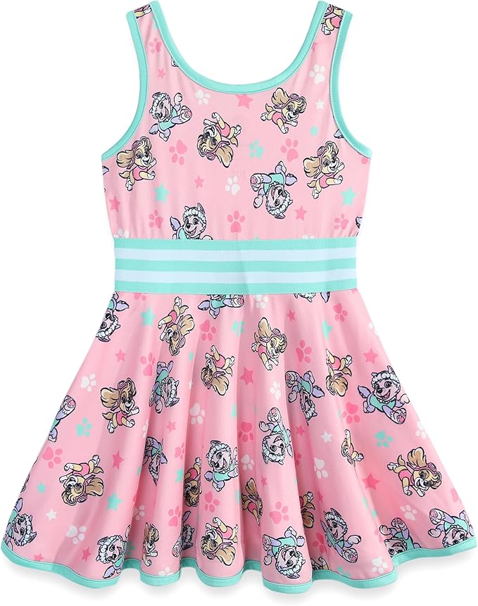 Paw Patrol Nickelodeon Girls Sleeveless Dress for Toddler and Big Kids