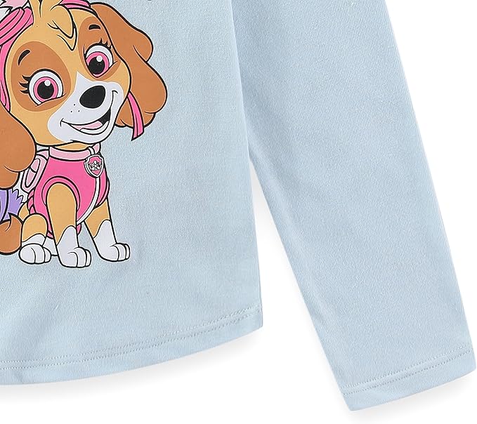 Paw Patrol Nickelodeon Skye and Everest Girls Long Sleeve Shirt and Twill Skirt Set for Toddler and Big Kids