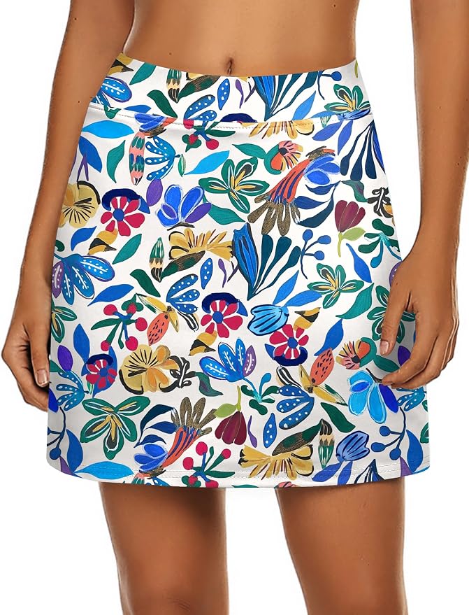 Ekouaer Women's Active Performance Skort Lightweight Skirt for Golf Tennis | Built-in Shorts, A Line, High Waisted, Tummy Control, Pickleball, Running, Workout, Sports, Skorts for Woman