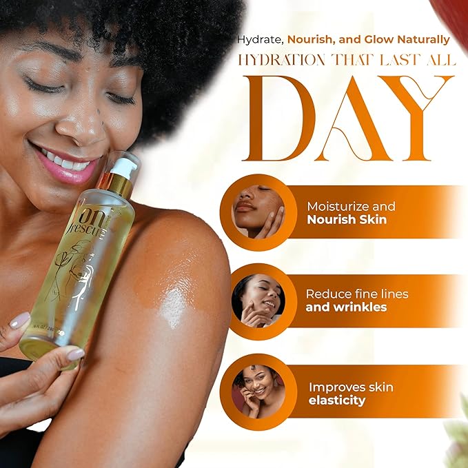 After Shower Body Oil for women | Made in USA with Apricot, Jojoba, Avocado & Vitamin E Oil | Hydrating & Nourishing for all Skin types | 6.76 oz | Strawberry Pineapple