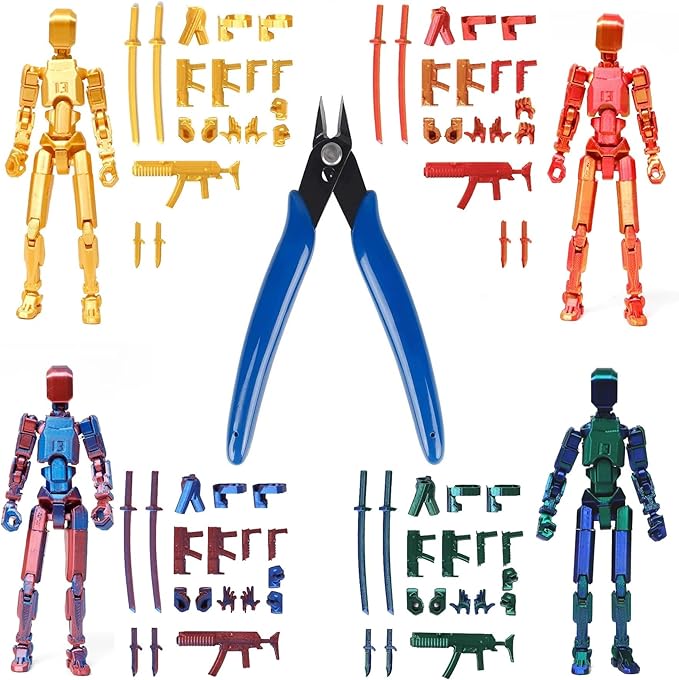 T13 Action Figure Titan 13 3D Printed Action Figure Lucky 13 Dummy 13 with Nipper