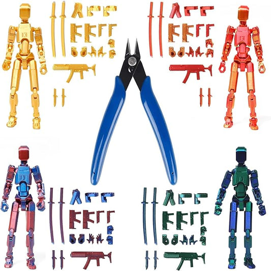 T13 Action Figure Titan 13 3D Printed Action Figure Lucky 13 Dummy 13 with Nipper