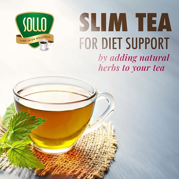 SOLLO Slim Tea K-Cup, Diet Support, Weight Loss with Garcinia & Green Coffee Extract, Single Serve Pods, Compatible With 2.0 K-Cup Keurig Brewers, 24 Ct