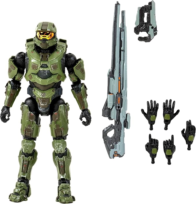 HALO Master Chief 5-6-Inch Articulated Figure with Weapon and Hand Accessories