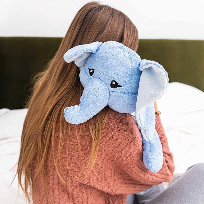 Emory The Elephant 20 Inch 4.5 lb Heavy Cute Sensory Weighted Comfort Plush | Large Unscented Washable Self Care Calming Stuffed Animal for Kids, Teens and Adults