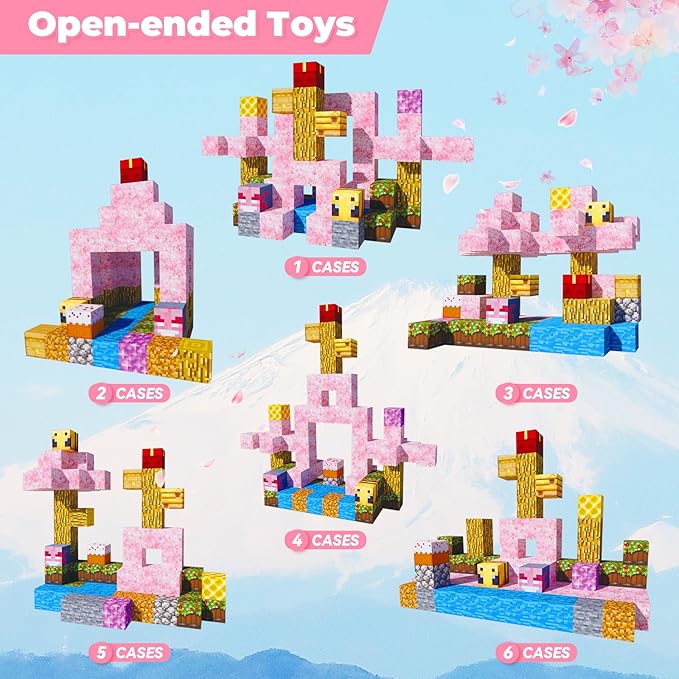 80pcs Magnetic Building Blocks Tiles for Kids Ages 4-8-12，Magnetic Building Tiles Blocks Constructions Toys Birthday Gifts for Kids Boys Girls Ages 8-12