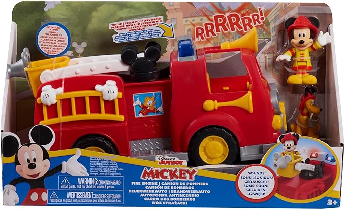 Disney’s Mickey Mouse Mickey’s Fire Engine, Figure and Vehicle Playset, Lights and Sounds