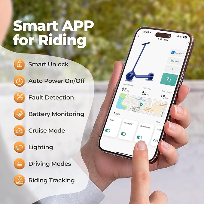 MAXSHOT Electric Scooter for Adults, 8.5/10/14" Tires, 19/22Mph, 350W/500W Motor, 21-28 Miles Range, Folding E-Scooter with Dual Suspension,APP(V1/SPRO/MAX/PRO/X1/X1PRO/PR)