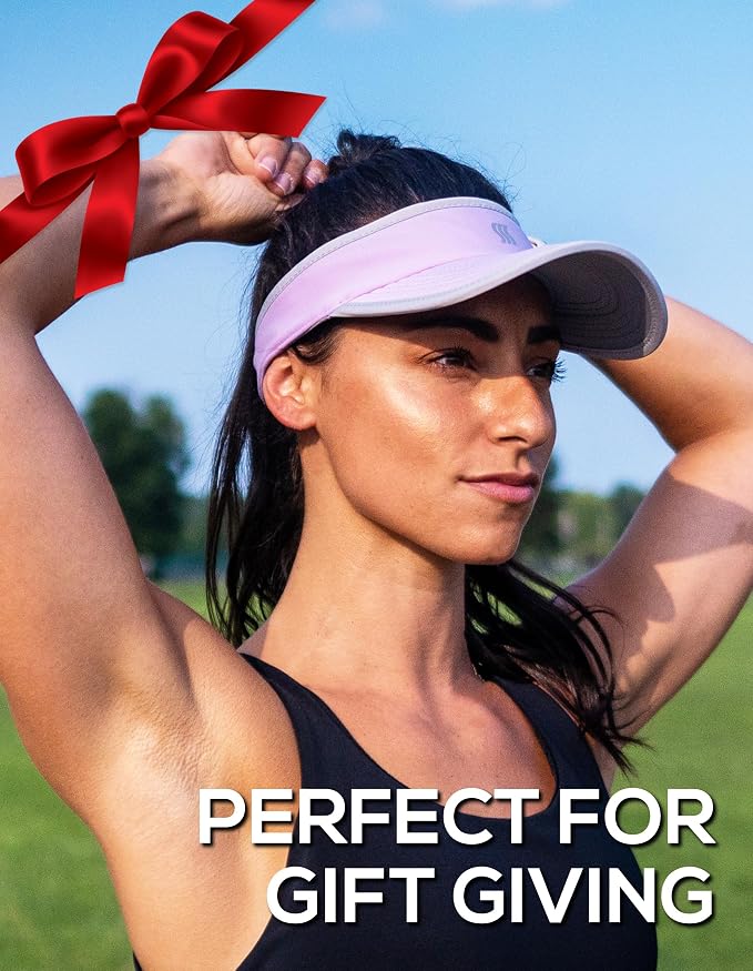 Sport Visor for Women. Sweat‑Wicking Visor for Running, Pickleball, Tennis & Golf. Lightweight & Adjustable Fit