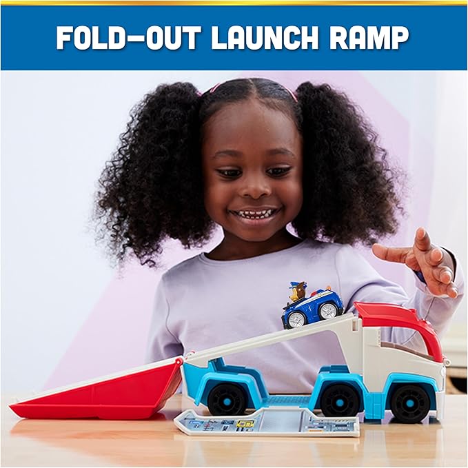 PAW Patrol: Pup Squad Patroller Team Vehicle, Toy Truck with Collectible PAW Patrol Chase Toy Car, Kids Toys for Boys & Girls Ages 3+