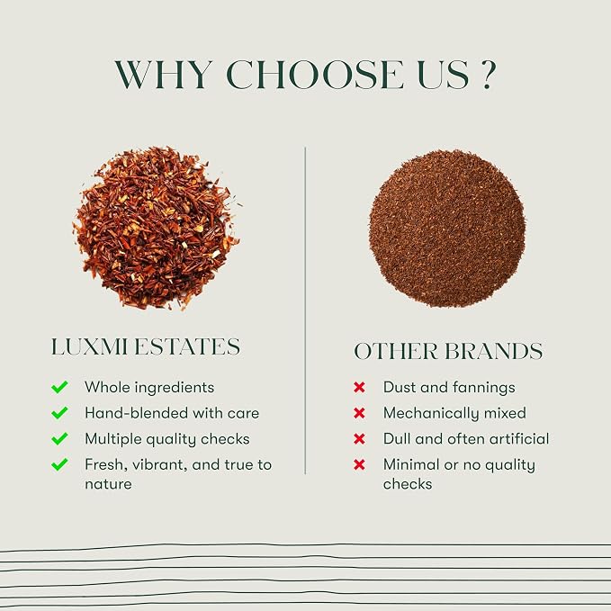 Luxmi Estates Rooibos Vanilla | Calming and Relaxing | Loose Leaf - 100g/3.52oz (50 Cups)
