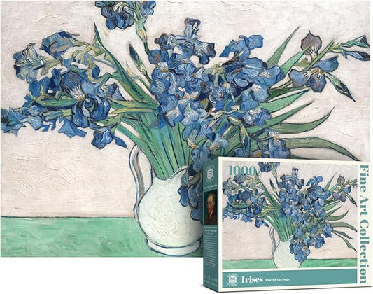Antelope - 1000 Piece Puzzle for Adults, Irises, by Vincent Van Gogh, 1890 - Officially Licensed, Jigsaw Puzzles 1000 Pieces, High Resolution, Matte Finish, No Dust
