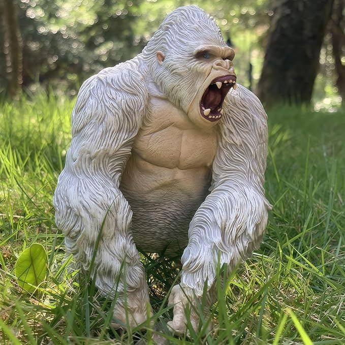 Gorilla Toys with Realistic Rock Action Figure Rampage Gorilla Fight Mode Gorilla Ape Solid Wild Animal Figurines for Role Playing Story Telling Toy and Christmas Birthday Gift for Kids