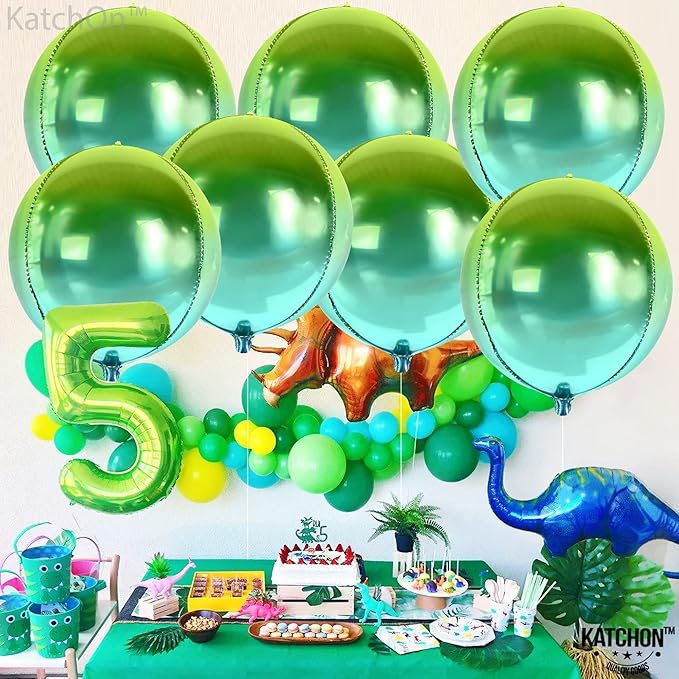 KatchOn, Gradient Green Balloons - 22 Inch, Pack of 6 | XtraLarge Green Foil Balloons for Green Birthday Decorations, Tropical Party Decorations, Eid Decor, Graduation Decorations 2026