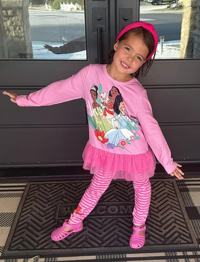 Disney Minnie Mouse Frozen Princess Marvel Toddler Girls Clothes Long Sleeve Sweatshirt + Leggings 2pcs Outfits Set 2-6Y