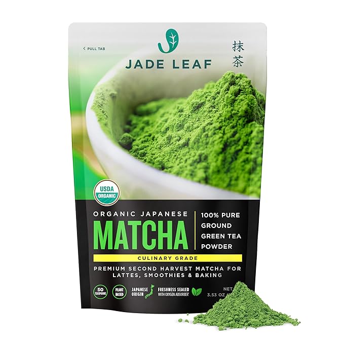 Jade Leaf Matcha Organic Culinary Grade Matcha Powder - Japanese Green tea for Baking, Smoothies, Lattes, and Skin Care, 100g / 3.53 Ounce (Pack of 1)